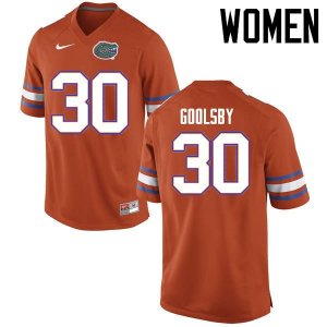 Women's Florida Gators #30 DeAndre Goolsby NCAA Nike Orange Authentic Stitched College Football Jersey LJV8462VE